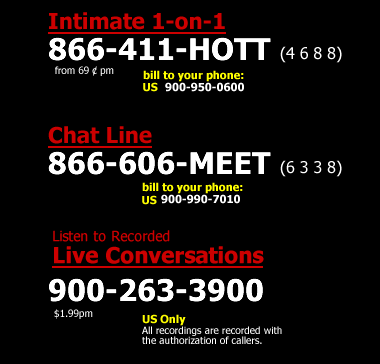 Intimate 1-on-1 Phone Sex, Chat Lines, Live Recordings